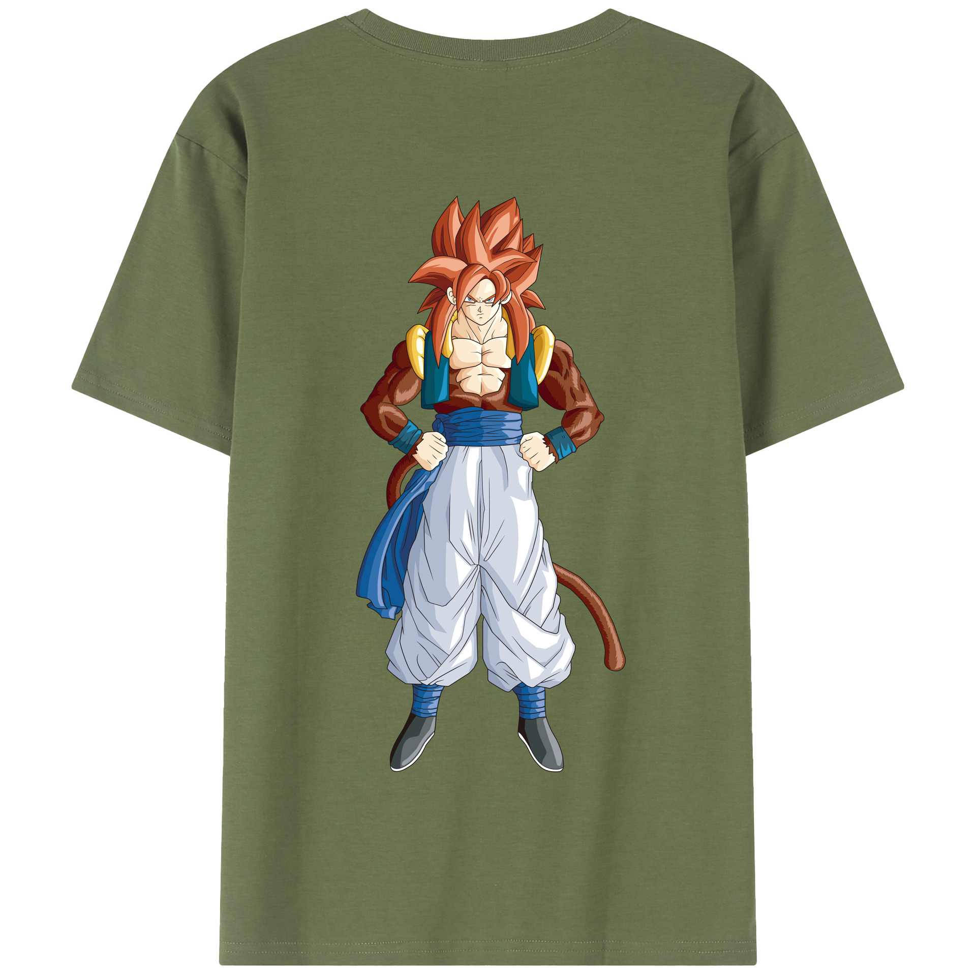 （画像用） ドラゴンボール 孫悟空（そん ごくう）Son Goku カカロット DRAGON BALL Kakarotto 綿100％半袖Tシャツ（背面プリント）